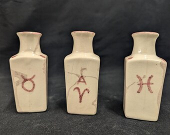Mt St Helens Ash Infused Ceramic Mini Horoscope Vases