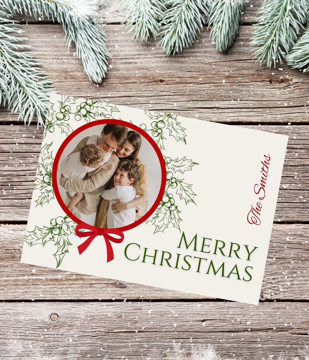 Family Christmas Card Template Personalized Christmas Card Etsy Family Christmas Card Template Personalized Christmas Card Etsy