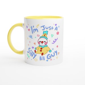 I'm just a silly lil guy clown White 11oz Ceramic Mug with Color Inside