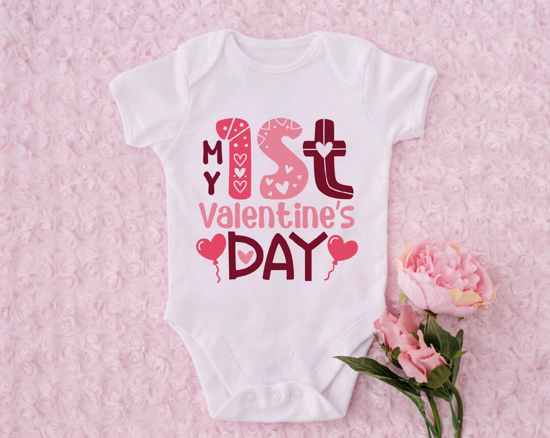 Babys First Valentine’s Day Onesie Valentine’s Day - Etsy