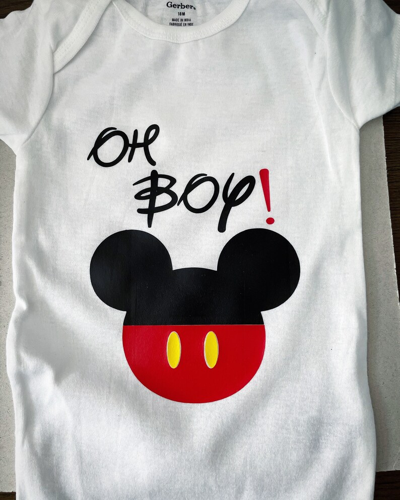 Oh Boy Mickey Mouse Mickey Mouse Baby Announcement Disney Etsy