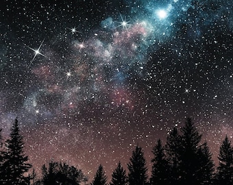 Twitch Profile Banner Night Sky, Outer Space Twitch Theme, Pretty Twitch Background, Stars Twitch Background