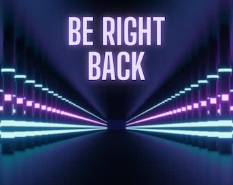 Animated TikTok and Instagram Livestream Screen, Be Right Back Livestream Overlay, TikTok and Instagram Livestream Graphics, Neon Cyperpunk