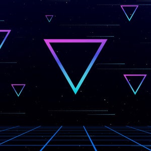 Retro Digital Twitch Profile Banner, Video Game Twitch Background, Abstract Geometric Twitch Banner