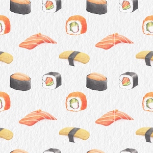 Twitch Profil Banner Sushi Muster, Sushi Lover Twitch Banner, Foodie Twitch Livestream Channel, Twitch Hintergrund, Ästhetischer Twitch