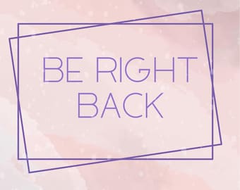 Animated TikTok and Instagram Livestream Screen, Pink Aesthetic Livestream Overlay, Be Right Back Livestream Screen, Vertical Livestream