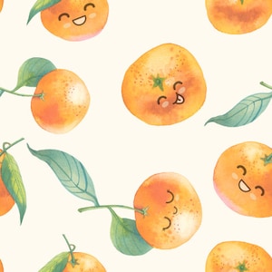 Twitch Profil Banner Cute Tangerine Anime, Kawaii Twitch Banner, Ästhetischer Twitch Banner, Süßer Obst Hintergrund, Lustige Twitch Banner