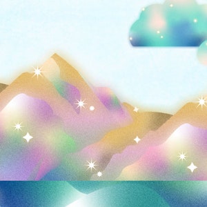 Twitch Profil Banner Regenbogen Landschaft, Twitch Profil Hintergrund, Ästhetischer Twitch Banner, Hübscher Twitch Banner, E-Girl Twitch Hintergrund