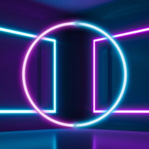 Twitch Profile Banner Neon Minimalist Geometric Theme, Video Game Twitch Background, Cool Twitch Banner, Discord Banner, Twitch Asset