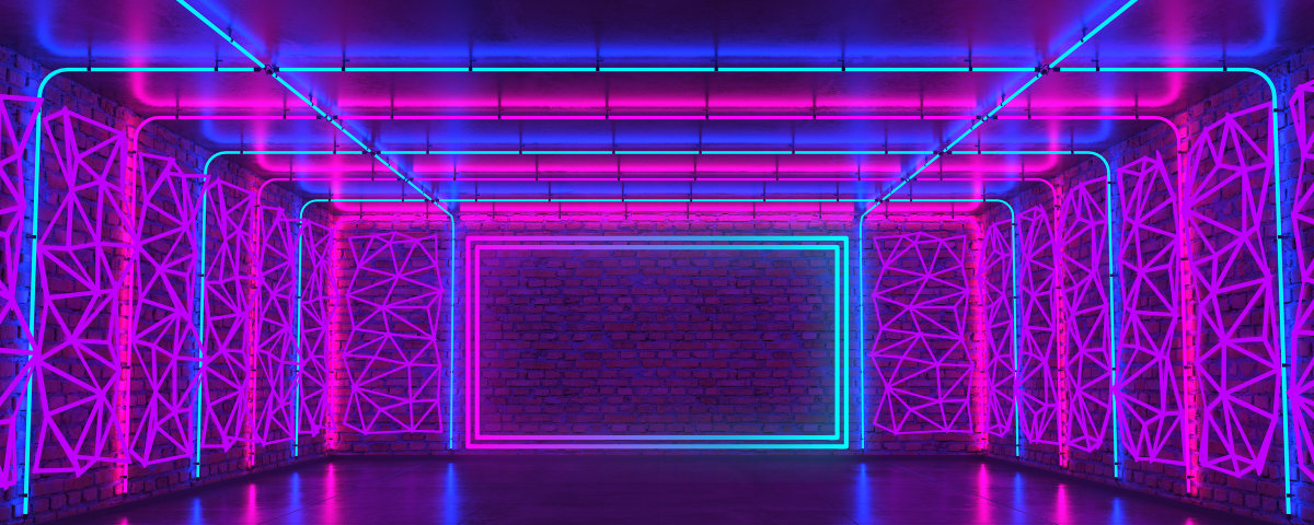 Twitch Profile Banner Neon Futuristic Theme, Retro Video Game Twitch ...