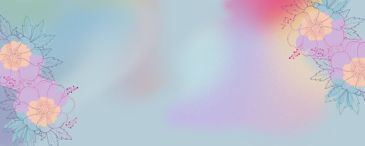 Pastel Floral Twitch Profile Banner, Pretty Twitch Screen, Aesthetic ...