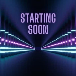 Animated TikTok Stream Overlay, Livestream Starting Soon Overlay, TikTok Instagram Live Stream Starting Soon, Neon Stream Background