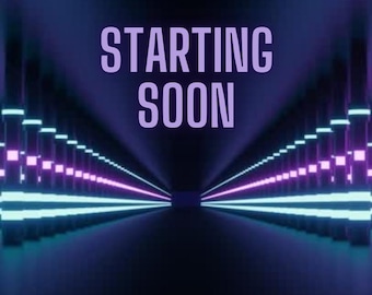 Animated TikTok Stream Overlay, Livestream Starting Soon Overlay, TikTok Instagram Live Stream Starting Soon, Neon Stream Background