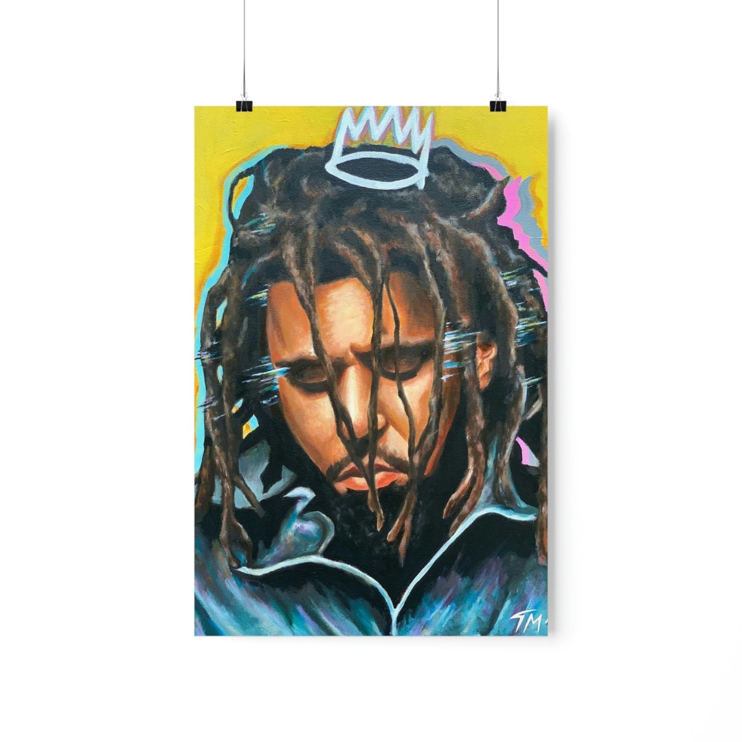 J Cole Fine Art Print J Cole Wall Art J Cole Rap Poster J Etsy