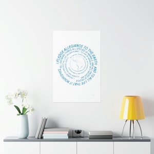 Versprechen an die Erde - EARTH DAY - Global Player - Montessori Material - Premium Matte Vertikale Poster