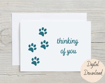 Printable Pet Sympathy Card ,Pet Condolence card, Pet Sympathy Card, Dog Sympathy Card,Cat Sympathy Card,Loss of Dog, Instant Download