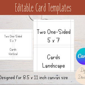 Modèle de canva de carte modifiable | Modèle de carte de voeux | Carte personnalisable | Invitation | Carte vierge | Modèle Canva de licence commerciale