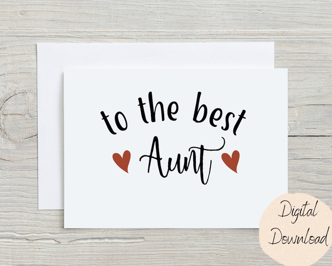 Printable Card for Aunt | Aunt Card | Happy Mother's Day | Aunt Digital ...