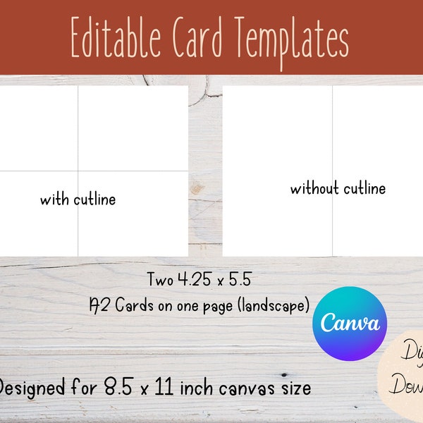 Editable Card Canva Template | Greeting Card Template | Customizable Card | Blank Card Template | Commercial License Canva Template