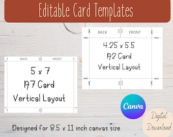 Editable Card Canva Template | Greeting Card Template | Customizable Card | Blank Card Template | Commercial License Canva Template