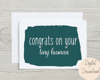 Printable Baby Shower Card | Congratulations | Greeting Card | New Mom Card | Printable Card | Digital Card | Motherhood | New Baby