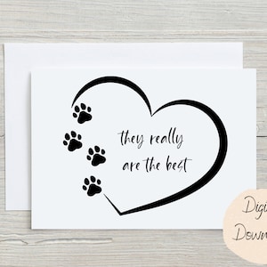Biglietto di simpatia per animali domestici stampabile, biglietto di condoglianze per animali domestici, carta di simpatia per animali domestici, carta di simpatia per cani, carta di simpatia per gatti, perdita di cane, download istantaneo