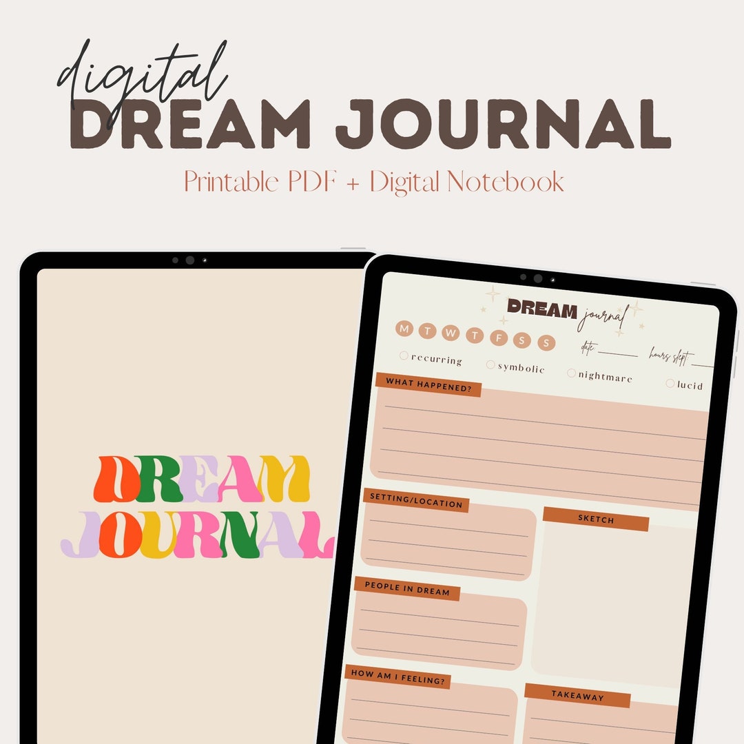 Digital Dream Journal | Goodnotes and Notability Journal | iPad ...