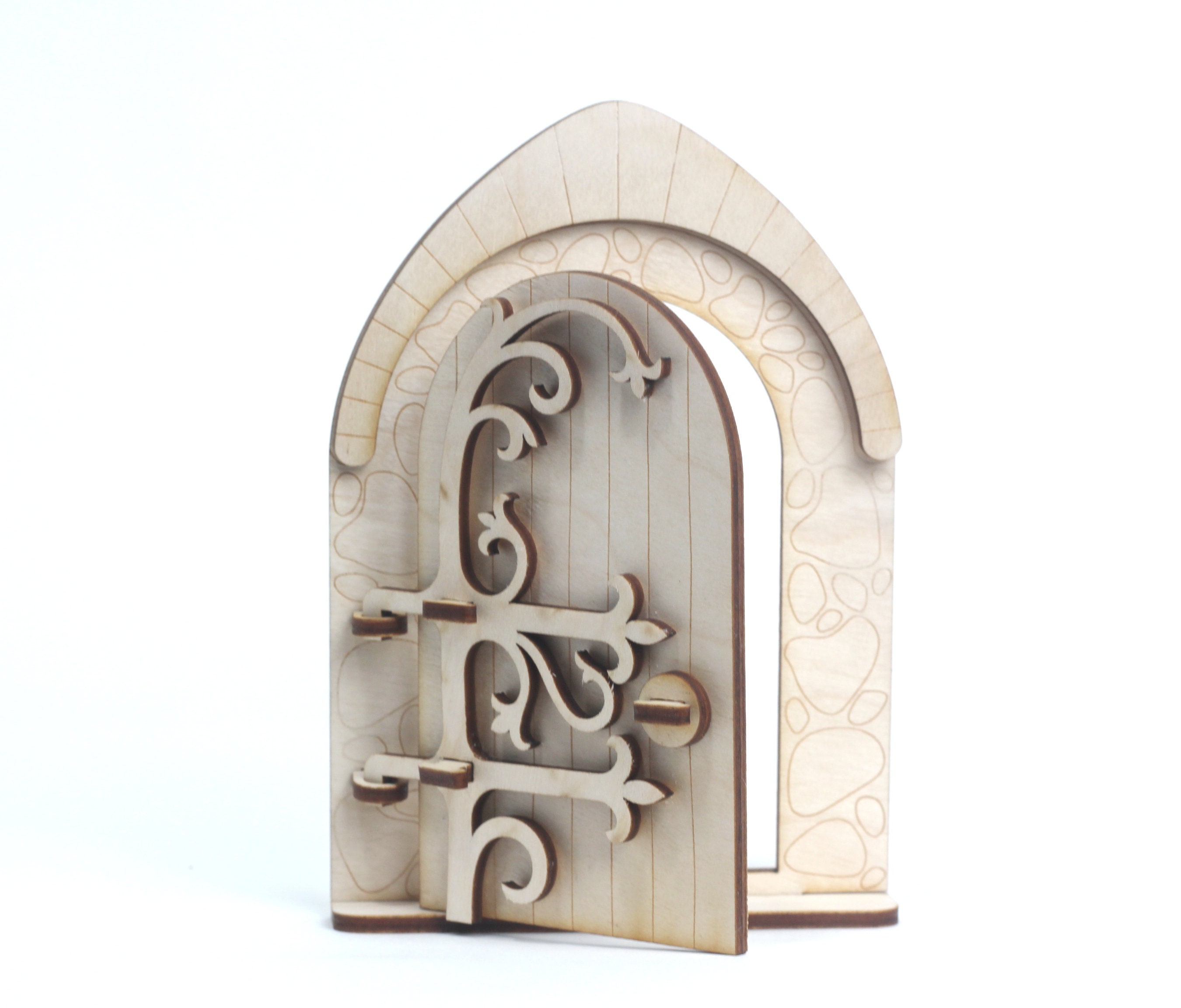 Wooden Fairy Door, Lasercut Fairy Door, Opening Wooden Door, Fairy — free download