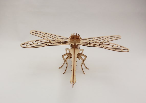 Window-like Dragonfly Wooden Jigsaw Puzzle Creative Landscaping Gift  Perfect Work Bar Decor Style