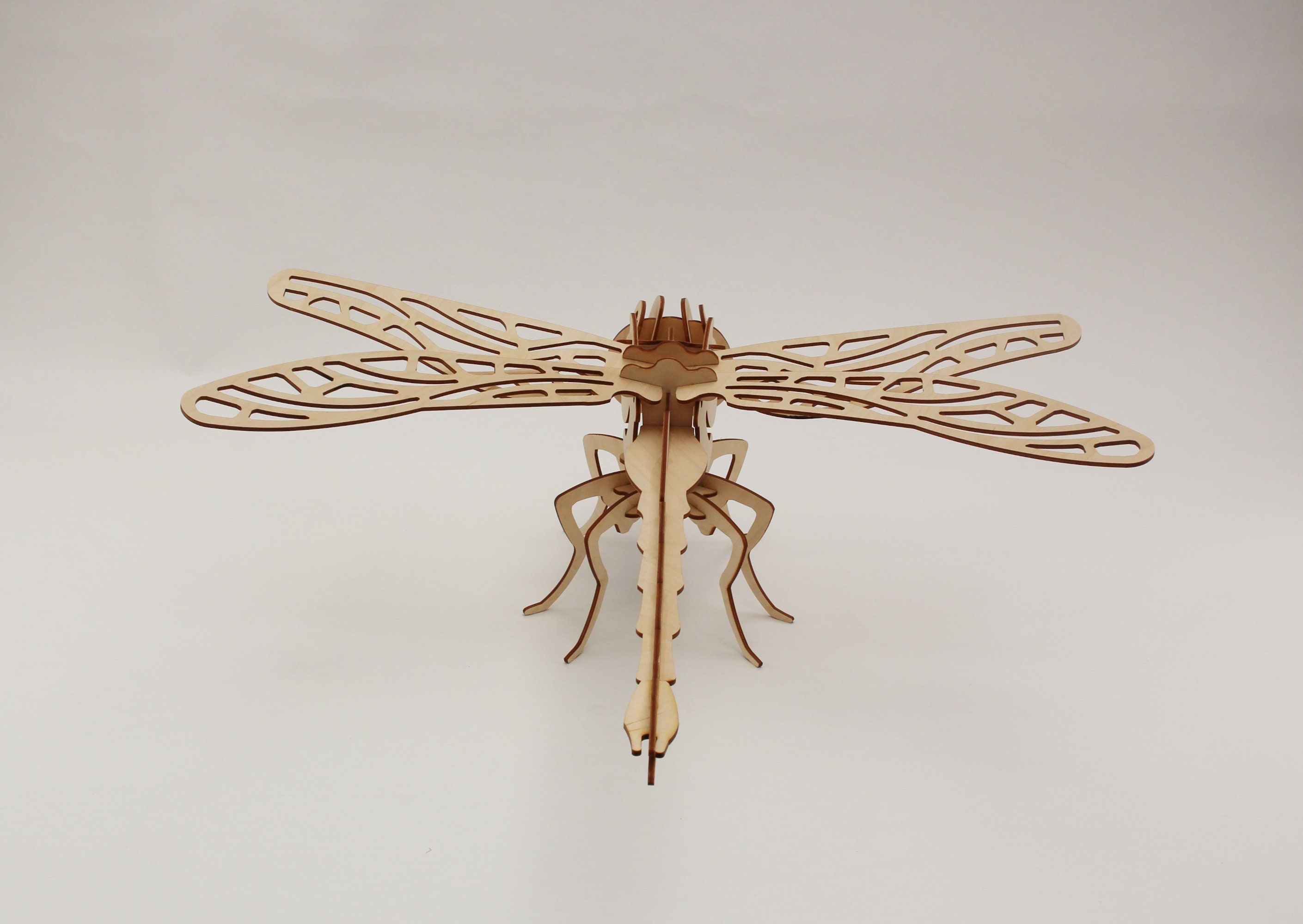 Laser Cut 3D Wooden Dragonfly Puzzle, Wooden Dragonfly, Laser Cut