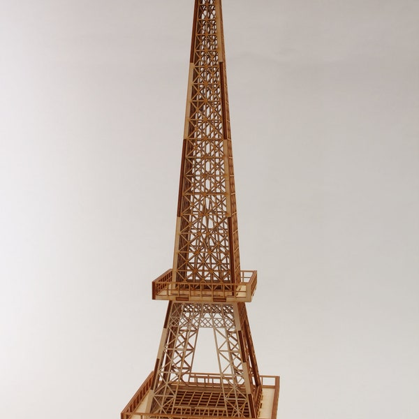 Tour Eiffel en bois, Puzzle 3D Tour Eiffel, Kit de construction Tour Eiffel, Laser - Tour Eiffel découpée