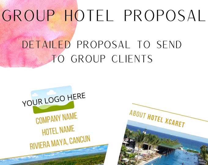 Hotel Group Proposal Example Group Hotel Proposal - Etsy