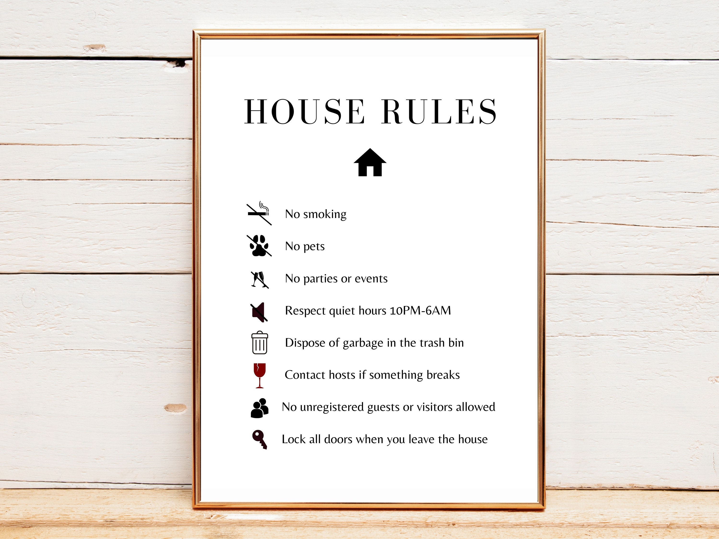 Airbnb House Rules Minimalist Sign Vacation Rental Rules Host Resources Airbnb House Rules Minimalist Sign Vacation Rental Rules Host Resources