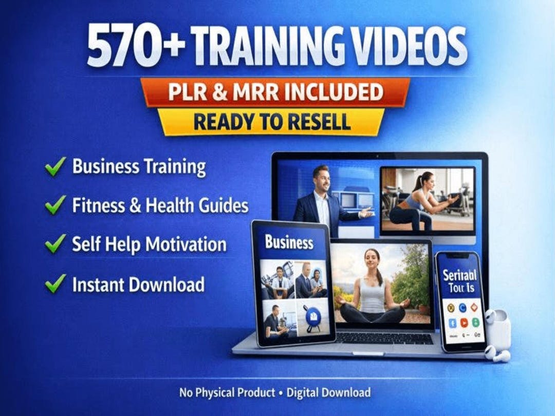 570+ PLR MRR Training Videos | Business, Fitness & Self Help | Ready to ...