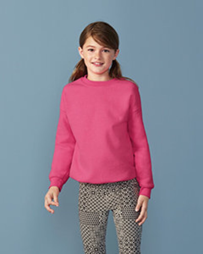 Custom Youth Gildan 18000B Sweatshirt, Personalized Kids Crewneck, Choose Color and Size bild 4