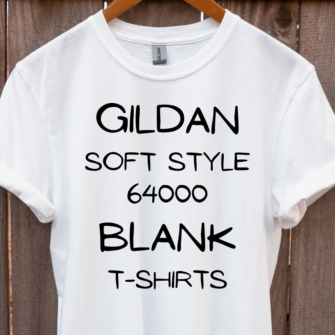 Blank Gildan - Softstyle® T-shirt - 64000, Unisex Adult Tshirt, HTV ...