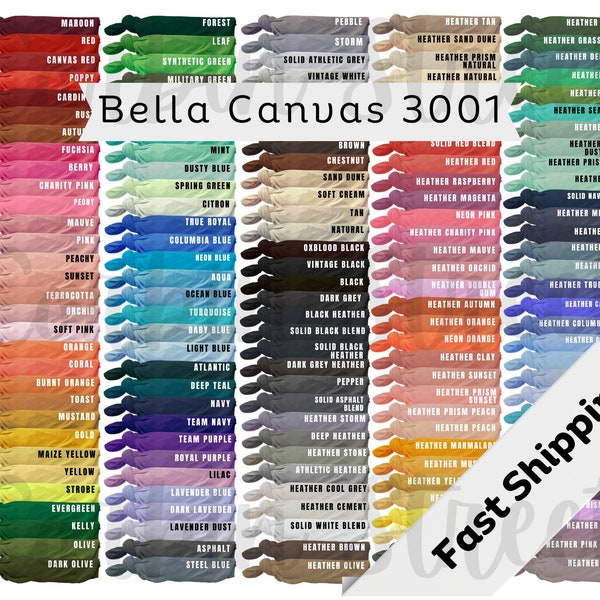 Blank Bella Canvas Plain Adult Unisex 3001 Wholesale Shirts, Bella Canvas 3001 CVC Heather Shirts, Blank Cotton Shirt Bella Canvas, Crafting