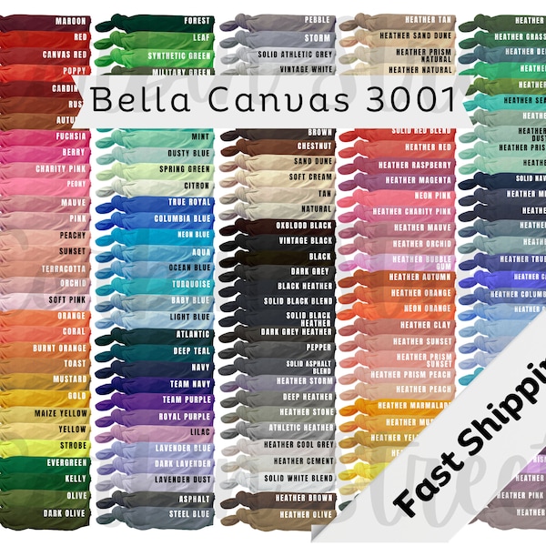 Bella Canvas 3001 Unisex T-Shirt | Personalized Text or Design | Choose Color & Size