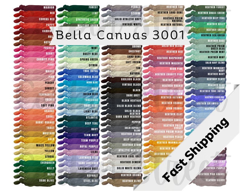 Blank Bella Canvas Plain Adult Unisex 3001 Wholesale Shirts, Bella ...