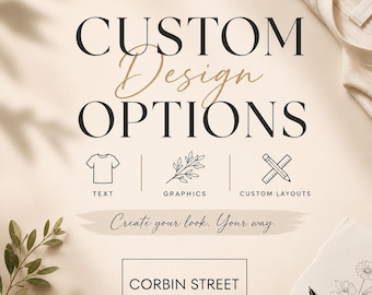 Custom Design Add-On Text Upgrade for Shirt or Sweatshirt, Mockup Proof Included