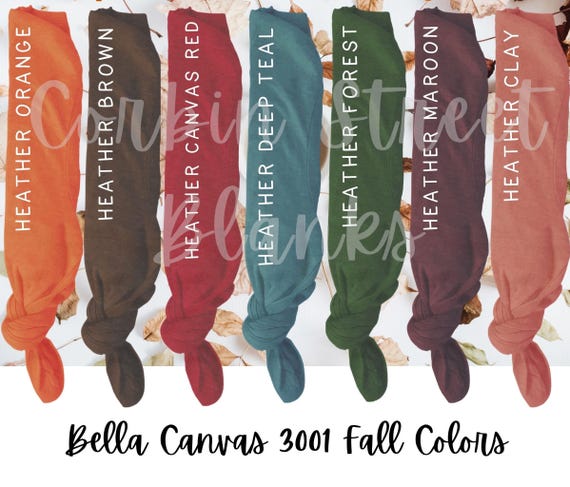 Custom Bella+Canvas 3001CVC Heather T-Shirt, Personalized Unisex Tee, Fall Heather Colors, Choose Color and Size