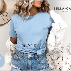 Blank Bella Canvas Plain Adult Unisex 3001 Wholesale Shirts, Bella Canvas 3001 CVC Heather Shirts, Blank Cotton Shirt Bella Canvas, Crafting