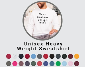Custom Gildan 18000 Crewneck Sweatshirt, Family Matching Set, Personalized Unisex Adult, Choose Color and Size