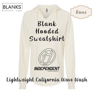 Blank Independent Trading Women’s Lightweight California Wave Wash Hooded Sweatshirt PRM2500, Pullover Sweatshirt Customize Your Craft Shirt