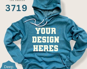 Bella+Canvas 3719 Pullover Hoodie, Personalized Unisex Sponge Fleece Hoodie, Choose Color Size and Graphic Design