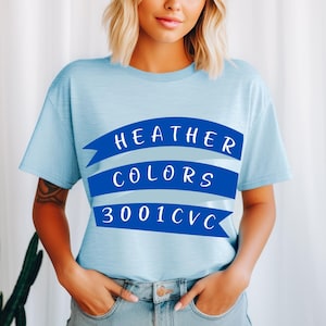 Custom Bella+Canvas 3001CVC Heather T-Shirt, Personalized Unisex Tee, Choose Color & Size