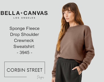Bella Canvas Sponge Fleece Sweatshirt – Drop Shoulder Crewneck 3945