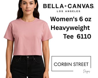 Custom BELLA+CANVAS 6110 Women’s Heavyweight Boxy Tee, Personalized 90s Y2K Style Shirt, Choose Color and Size