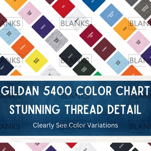 Gildan 5400 Color Chart t-Shirt, Long Sleeve Unisex Tee Color Chart, Cotton Color Chart, Shirt Color Digital Download.PNG