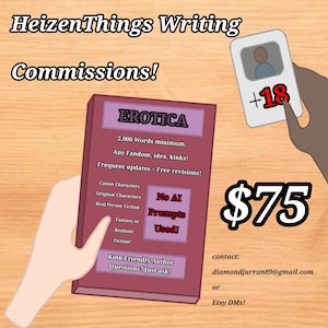 NSFW Writing Commissions 2k+ Words Any Fandom